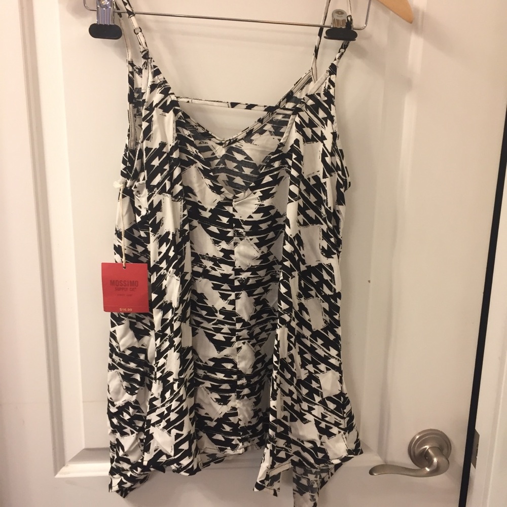 Mossimo Black and White Geometric Tank